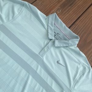 Nike Zonal Cooling Performance Golf Polo in Green/Gray Size XL